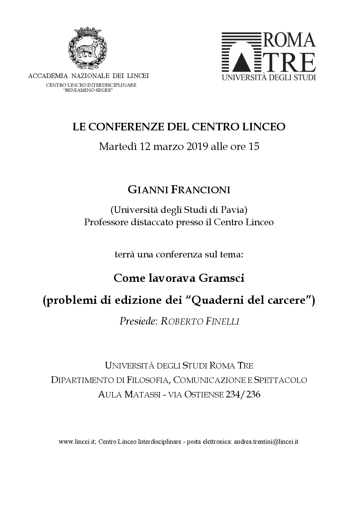Convegno "Come lavorava Gramsci"